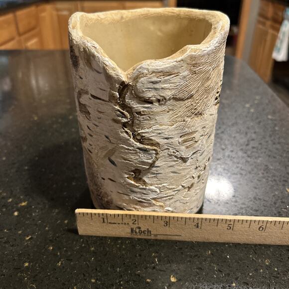 Rustic Lodge Utensil Crock made By Evergreen With Pine Cone And Wilderness Theme - Picture 10 of 12
